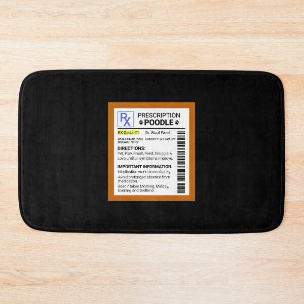 Item preview, RX Prescription Poodle Funny Dog Gift  designed and sold by Guarddogdrive.