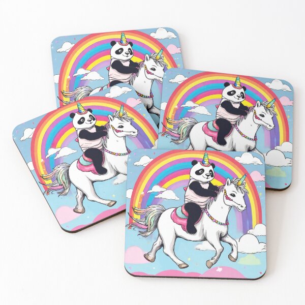 Item preview, Panda riding a Unicorn  designed and sold by Lost Highway Horror..