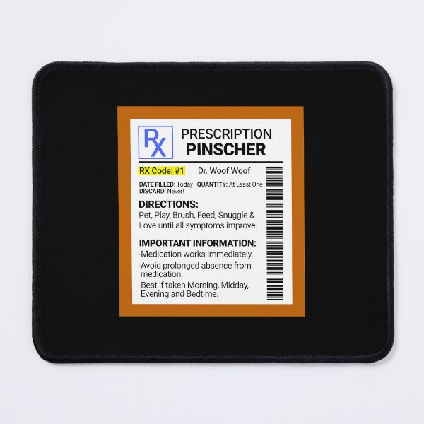 Item preview, RX Prescription Doberman Pinscher Funny Dog Gift  designed and sold by Guarddogdrive.