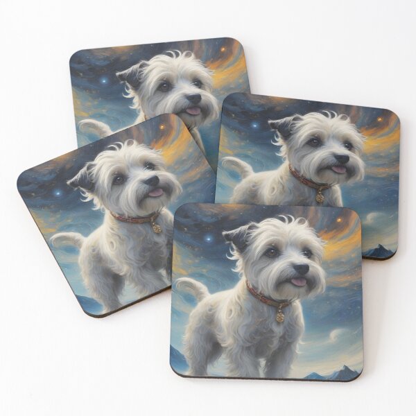 Item preview, Dog on a mountain with starry galaxy designed and sold by pixelartestudio.