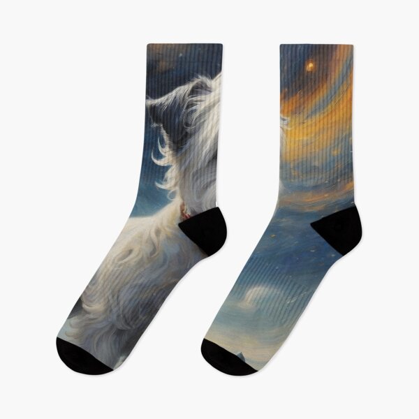 Item preview, Dog on a mountain with starry galaxy designed and sold by pixelartestudio.