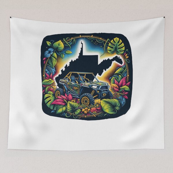 Item preview, West Virginia Hatfield McCoy Trail MountainScape Floral designed and sold by TugForkFinds.