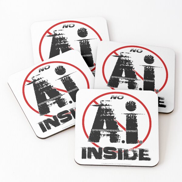 Item preview, No AI Inside  -  For Light Backgrounds designed and sold by The Imagination Source™.