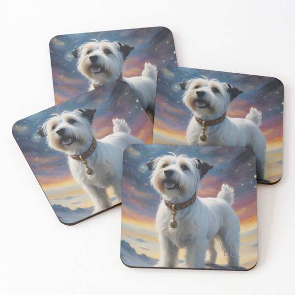 Item preview, Dog on a mountain with starry galaxy designed and sold by pixelartestudio.