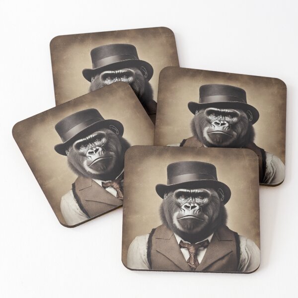 Item preview, Victorian Gorilla Portrait Artistic Gift Tie Fashion Gorilla  designed and sold by popanato.