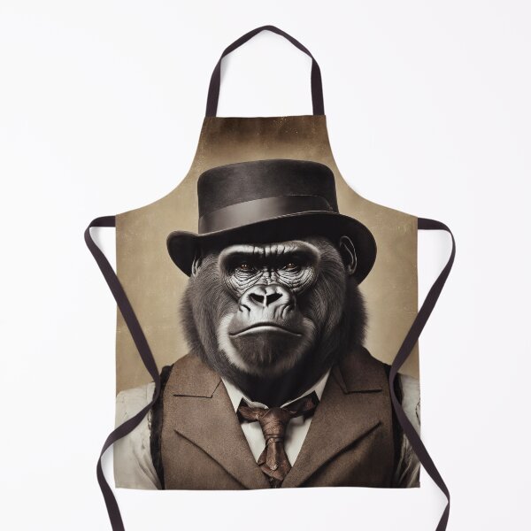 Item preview, Victorian Gorilla Portrait Artistic Gift Tie Fashion Gorilla designed and sold by popanato.