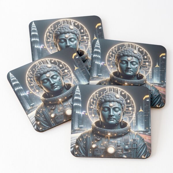 Item preview, "Cyberpunk Buddha: Fusion of Spirituality and Futurism designed and sold by william martz.