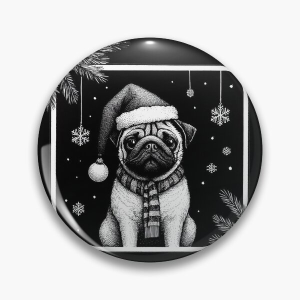 Item preview, Gothic Christmas Pug designed and sold by FunnehGacha.