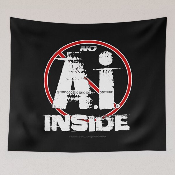 Item preview, No AI Inside  -  For Dark Backgrounds designed and sold by The Imagination Source™.