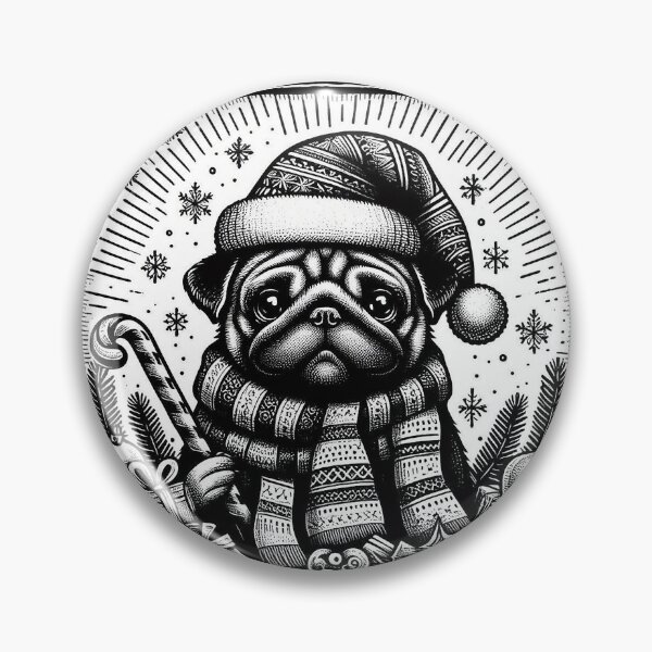 Item preview, Gothic Christmas Pug designed and sold by FunnehGacha.