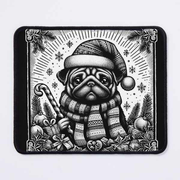 Item preview, Gothic Christmas Pug designed and sold by FunnehGacha.