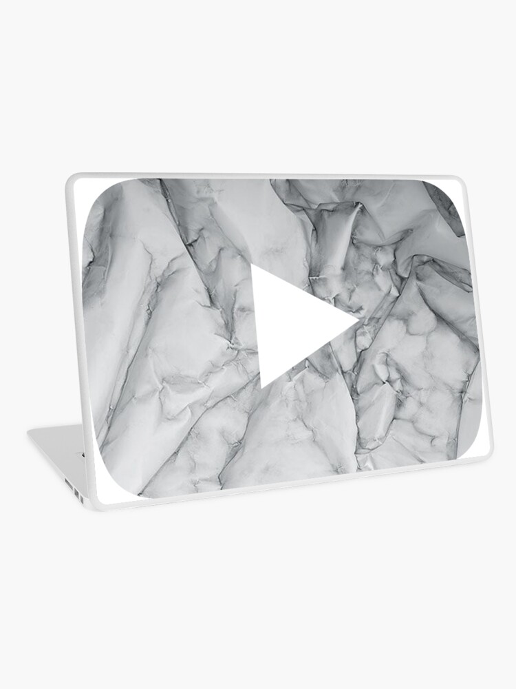 Marble Aesthetic Youtube Logo Laptop Skin By Starsnstickers Redbubble