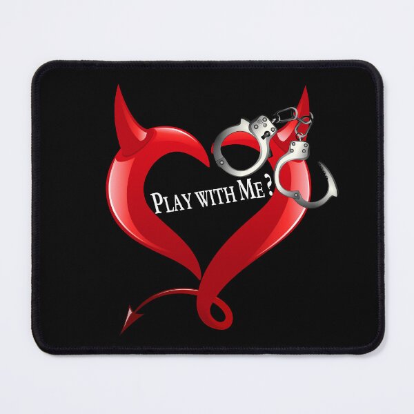 Item preview, Devil Heart and Handcuffs - White Text, Black background. designed and sold by InterestingImag.