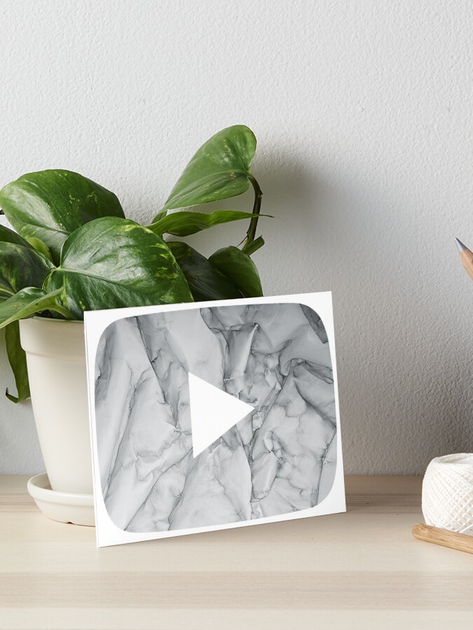 Marble Aesthetic Youtube Logo Art Board Print By Starsnstickers Redbubble