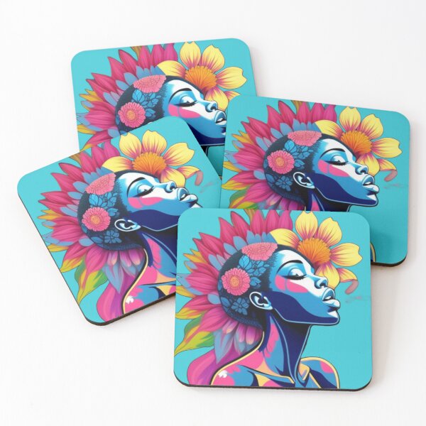 Item preview, Black girl flower power designed and sold by Roxburylane.
