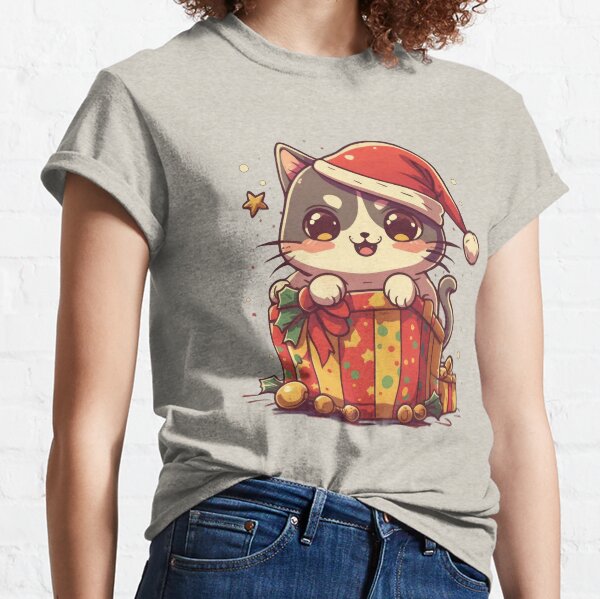 Item preview, Santa Cat In Christmas Hat Collection Meowy Holidays Festive Fun Festive Funnies Holiday Delights Christmas Collection Purr-fectly Festive Unleash Meow-gic of Christmas with Cat-Lover Meowy Catmas designed and sold by ANIME-CYBERPUNK.