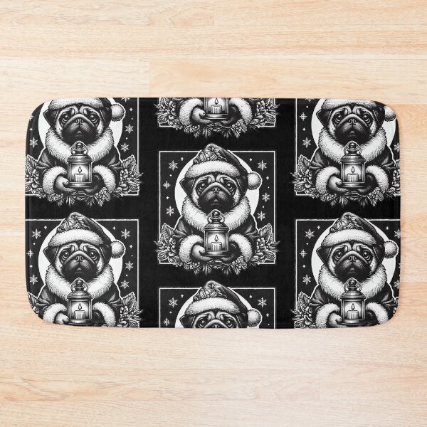 Item preview, Gothic Christmas Pug with candle designed and sold by FunnehGacha.