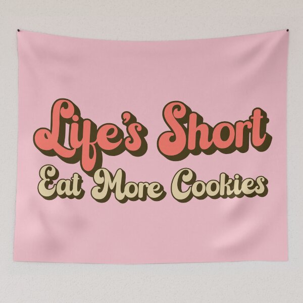 Item preview, Life's Short, Eat More Cookies - Cookie Lover and Cookie Day (Red and Yellow Design) designed and sold by Spiprinto.