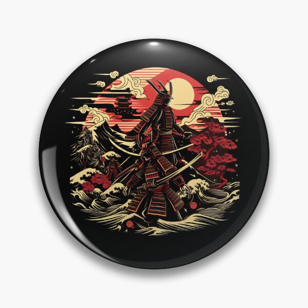 Item preview, Two Colorfull Japanese Katana Samurai Warrior designed and sold by RedDesignSyc.