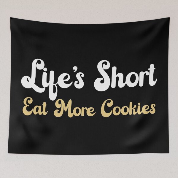 Item preview, Life's Short, Eat More Cookies - Cookie Lover and Cookie Day (White and Yellow Design) designed and sold by Spiprinto.