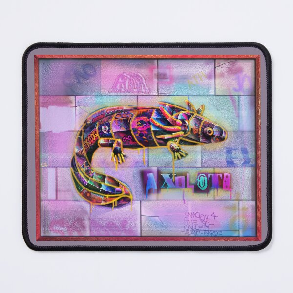Item preview, Axolotl mural wall designed and sold by lazarosdesign.