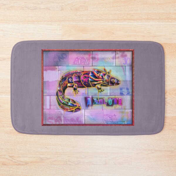 Item preview, Axolotl mural wall designed and sold by lazarosdesign.
