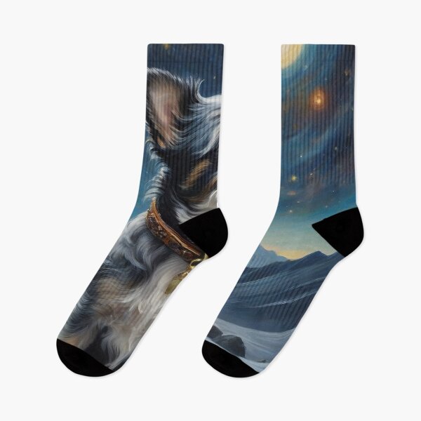 Item preview, Dog on a mountain with starry galaxy designed and sold by pixelartestudio.