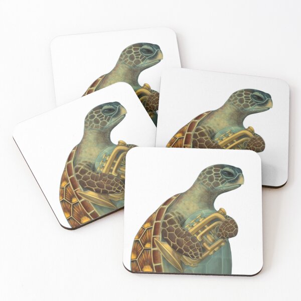 Item preview, Sea Turtle Playing Trumpet Art designed and sold by Jack Heavenor.