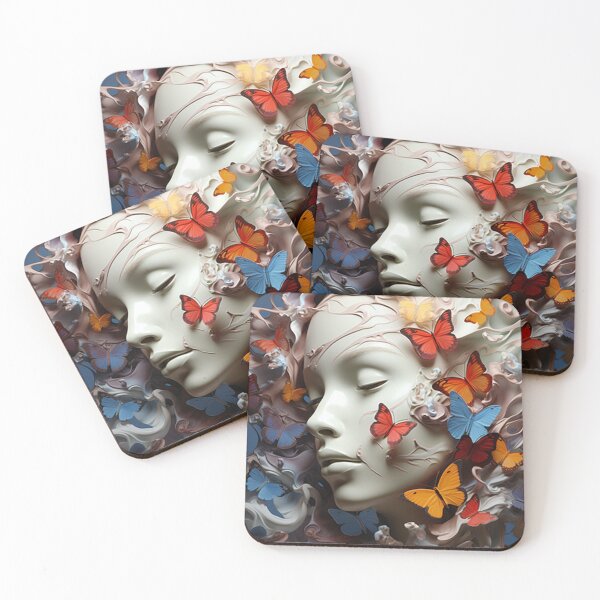 Item preview, Thought Provoking Art Butterfly Beauty Human Female Face Sculpture B255 designed and sold by MPCFICTION.