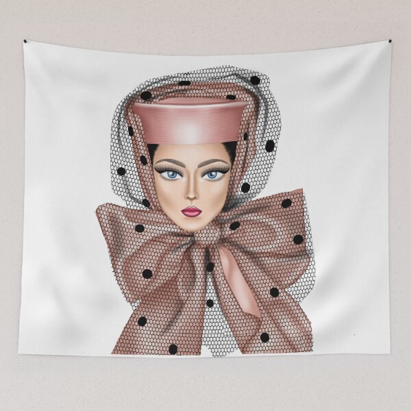 Item preview, Woman with hat and mesh designed and sold by Gabriela Malaga Aragon.