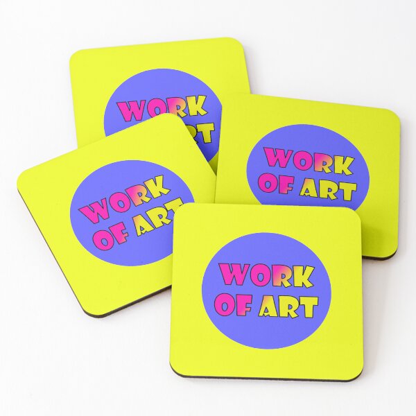 Item preview, Work Of Art, Bold Font Word Art, Pink, Yellow Purple designed and sold by AASparksDesigns.