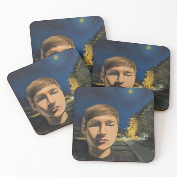 Item preview, Portrait at Night with the Moon designed and sold by artbyadamh.