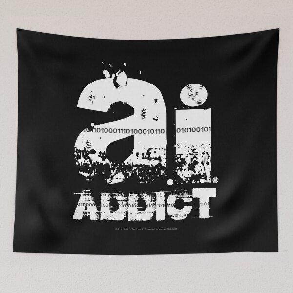 Item preview, AI Addict - For Dark Backgrounds designed and sold by The Imagination Source™.