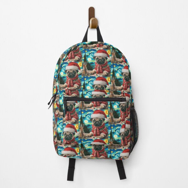 Item preview, Christmas Pug - Van Gogh Style designed and sold by FunnehGacha.