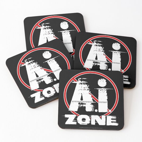 Item preview, No AI Zone  -  For Dark Backgrounds designed and sold by The Imagination Source™.