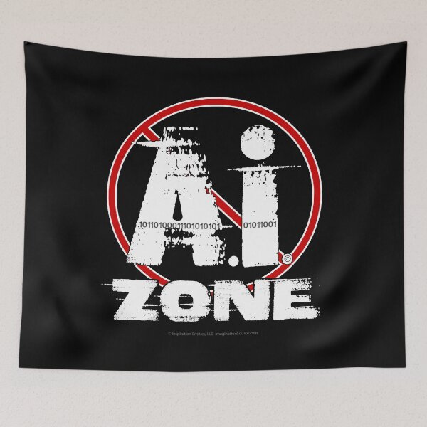 Item preview, No AI Zone  -  For Dark Backgrounds designed and sold by The Imagination Source™.
