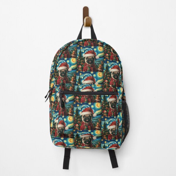 Item preview, Christmas Pug - Van Gogh Style designed and sold by FunnehGacha.