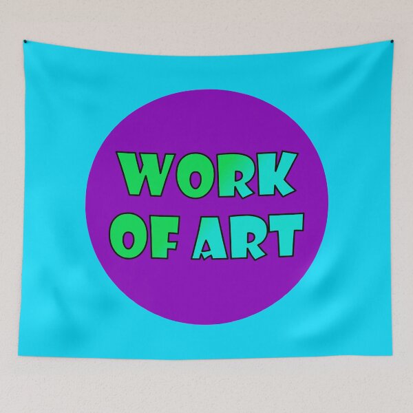Item preview, Work Of Art, Bold Font Word Art, Green, Light Blue, Purple designed and sold by AASparksDesigns.