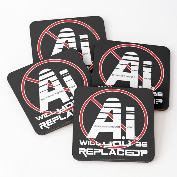 Item preview, No AI Will You Be Replaced? - For Dark Backgrounds designed and sold by The Imagination Source™.