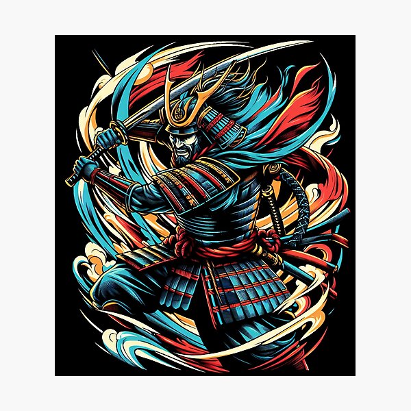 Artikelvorschau, Screaming Japanese Armored Samurai entworfen und verkauft von RedDesignSyc.