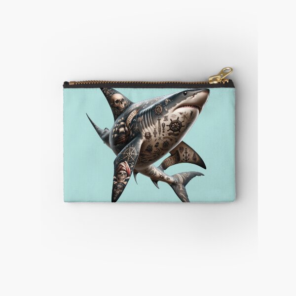 Item preview, Shark with Pirate Tattoos designed and sold by SandbarTees.