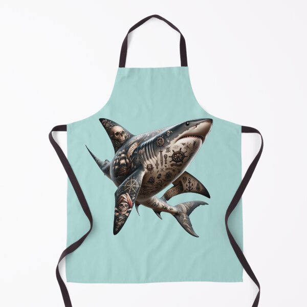 Item preview, Shark with Pirate Tattoos designed and sold by SandbarTees.