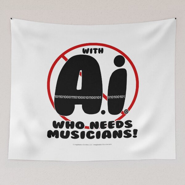 Item preview, With AI Who Needs Musicians? -  For Light Backgrounds designed and sold by The Imagination Source™.