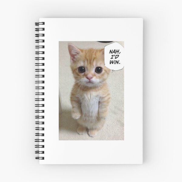 Item preview, El gato cat saying Nah I'd Win instead of Gojo designed and sold by laurenandtudor.