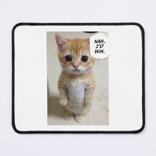Item preview, El gato cat saying Nah I'd Win instead of Gojo designed and sold by laurenandtudor.