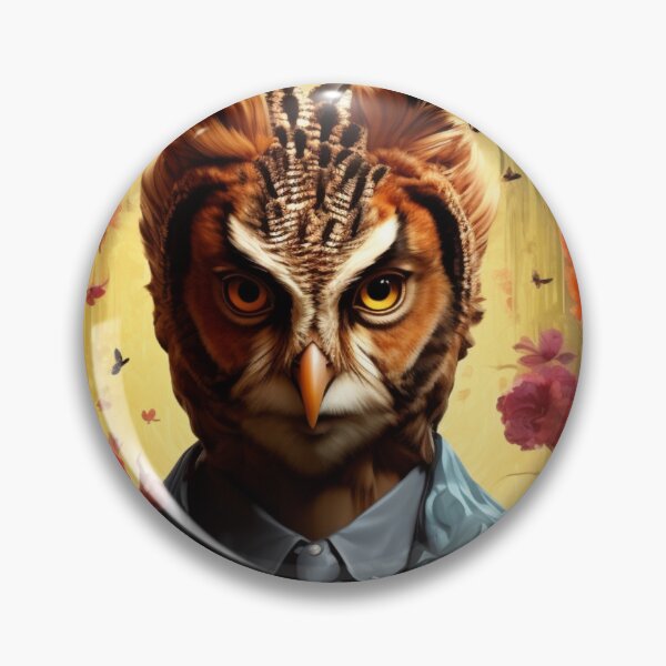 Item preview, Thought Provoking Art Owl Flowers Bird Floral Oil Painting B196-2 designed and sold by MPCFICTION.