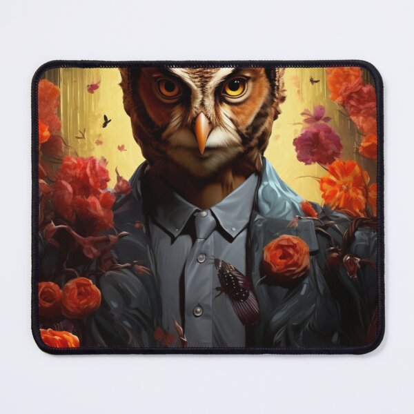 Item preview, Thought Provoking Art Owl Flowers Bird Floral Oil Painting B196-2 designed and sold by MPCFICTION.