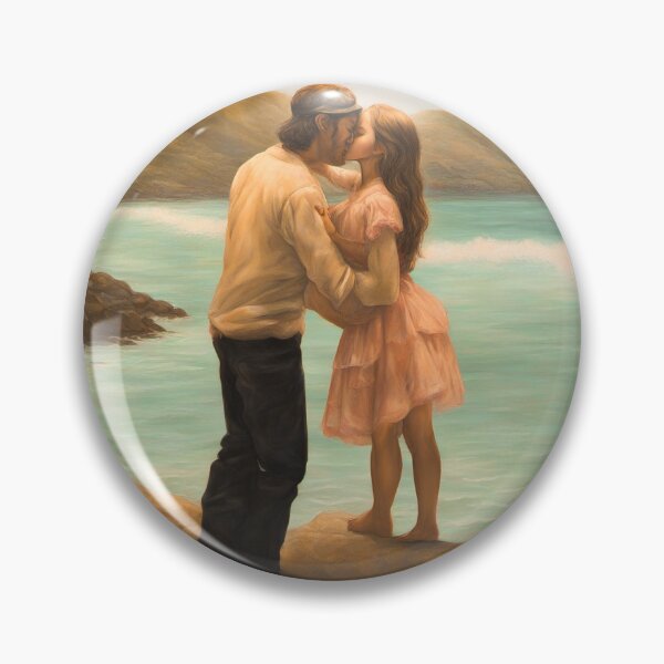 Item preview, Couple romantic kiss  beach view   designed and sold by wide26.