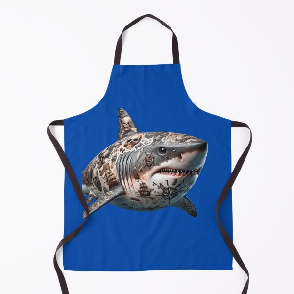 Item preview, Shark with some Rad Pirate Tats designed and sold by SandbarTees.