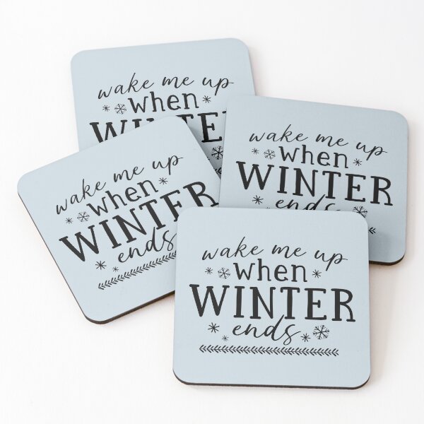Item preview, Wake Me Up When Winter Ends designed and sold by ArtMeetsPizza.